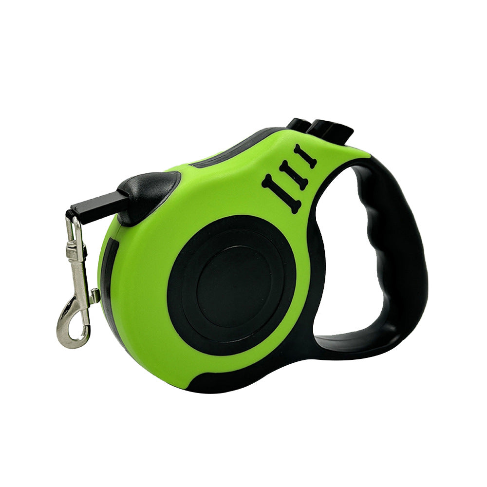 Automatic Retractable Dog Leash – 3M/5M Nylon Pet Walking Leash with Bone-Design Handle (Coffee)