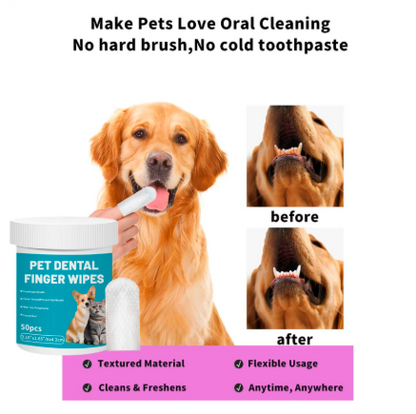 Pet Eye and Dental Finger Wipes
