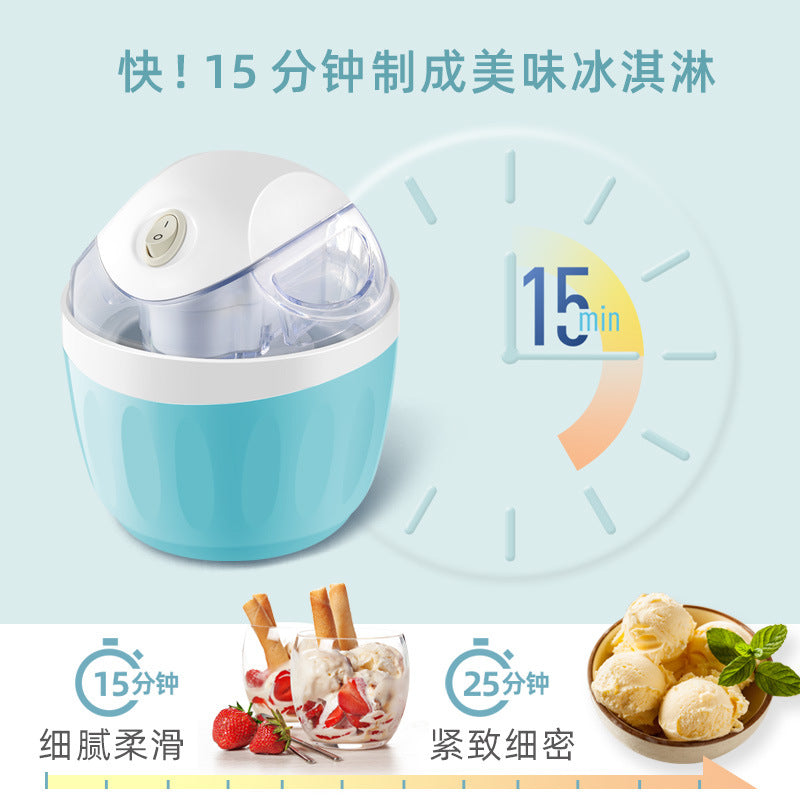 Mini Home Ice Cream Machine – Compact Automatic Frozen Dessert Maker for Family and Small Business Use