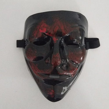 led luminous mask halloween dress up props EL luminous mask masquerade party cold light strip ghost mask