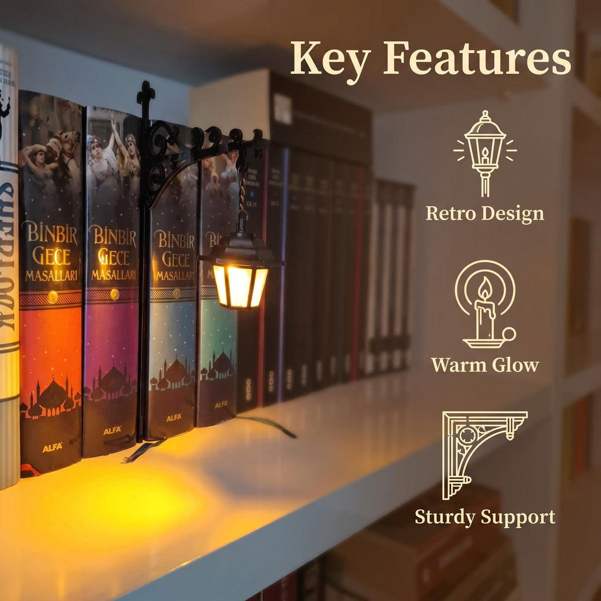 New cross-border product: Library Lantern-Decorative Bookshelf Lighting