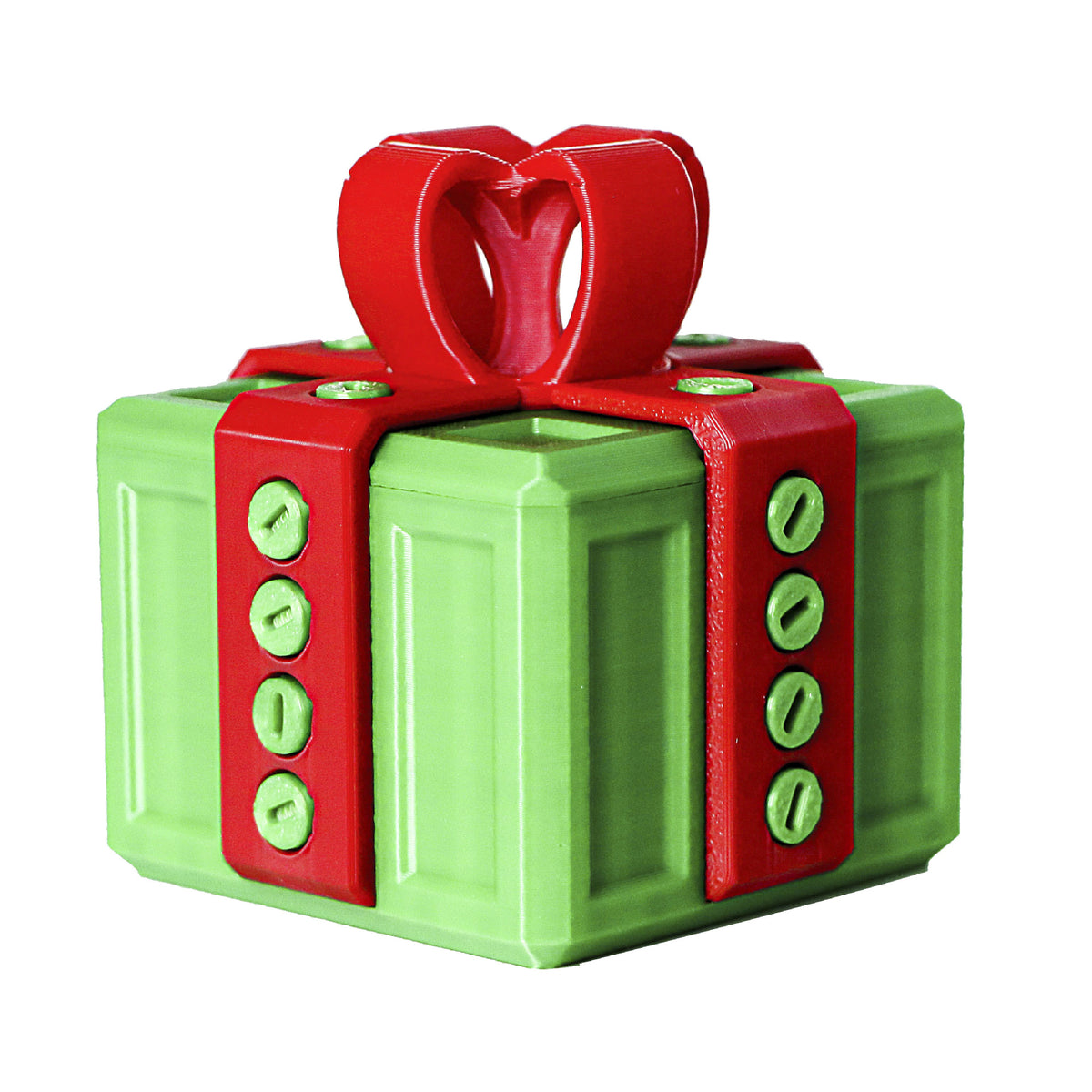 Annoying Gift Box 6 cm – Funny 3D-Printed Christmas Prank Gift and Novelty Toy in Red and Blue