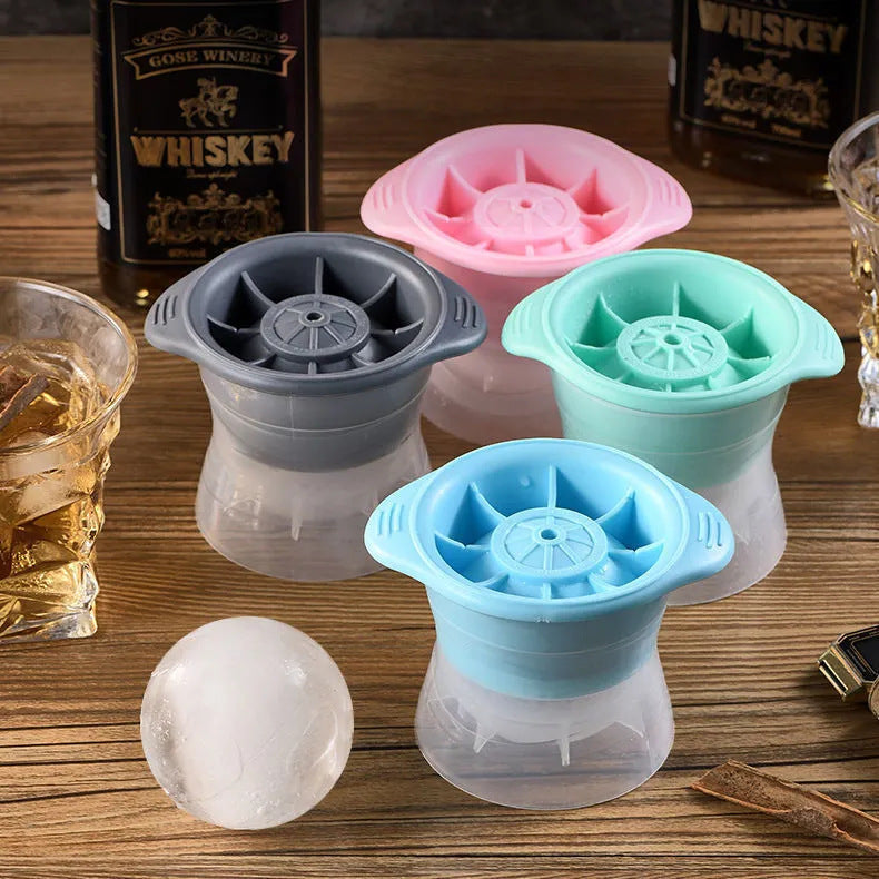 Silicone Ice Ball Mold – Reusable Round Ice Cube Maker for Whisky, Cocktails, Home and Dormitory Use