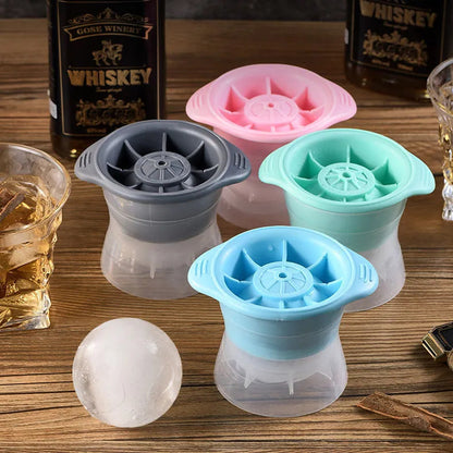 Silicone Ice Ball Mold – Reusable Round Ice Cube Maker for Whisky, Cocktails, Home and Dormitory Use