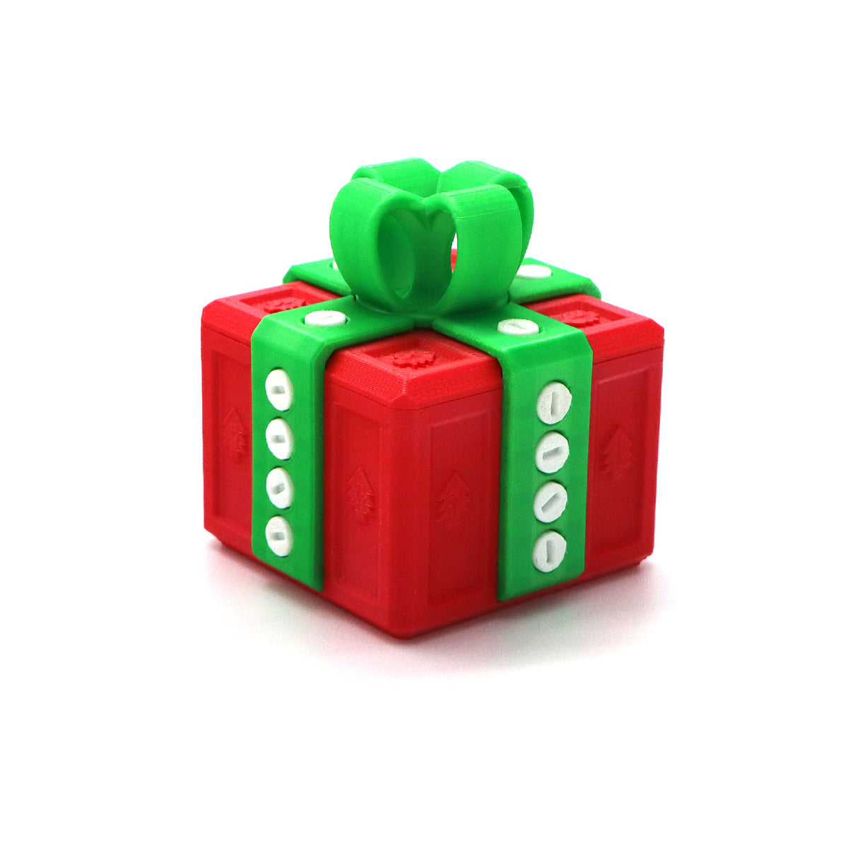 Annoying Gift Box 6 cm – Funny 3D-Printed Christmas Prank Gift and Novelty Toy in Red and Blue