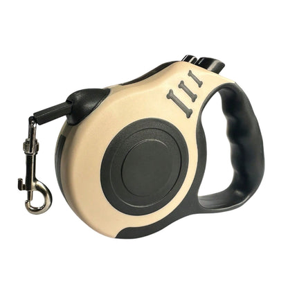 Automatic Retractable Dog Leash – 3M/5M Nylon Pet Walking Leash with Bone-Design Handle (Coffee)