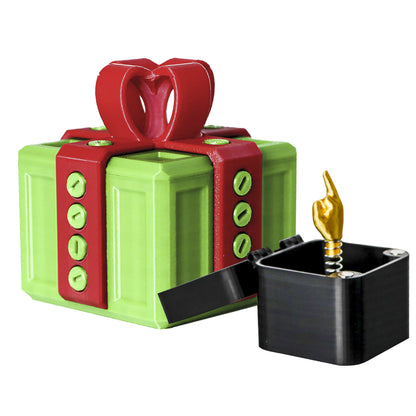 Annoying Gift Box 6 cm – Funny 3D-Printed Christmas Prank Gift and Novelty Toy in Red and Blue
