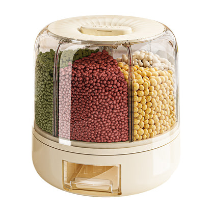 Rotating 6-Grid Food Dispenser