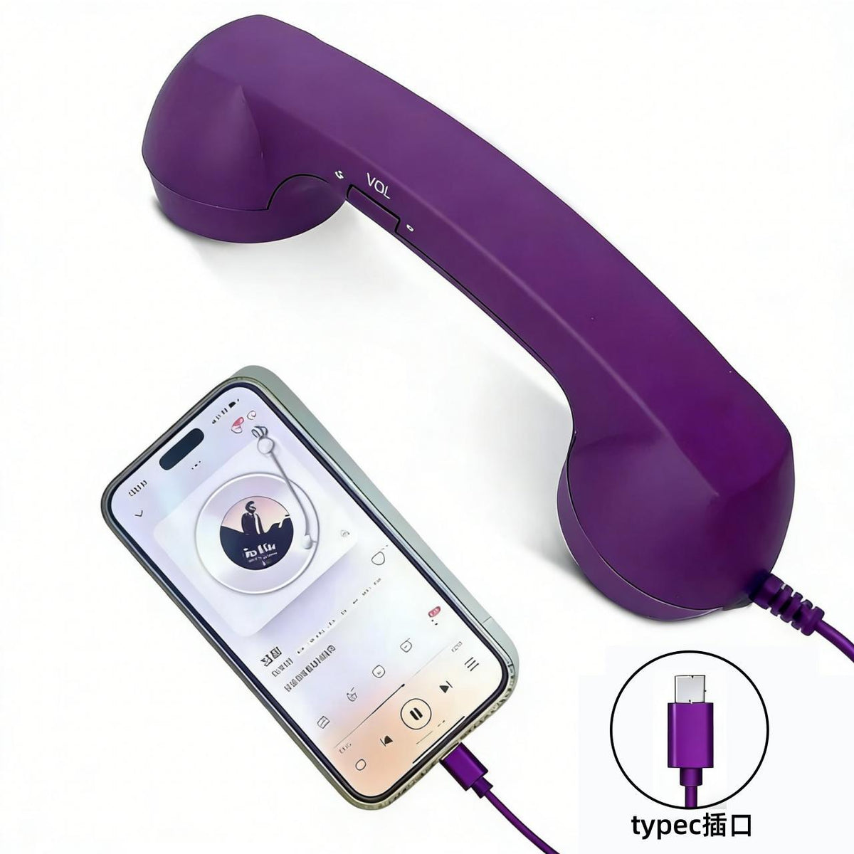 Type-C Retro Telephone Handset
