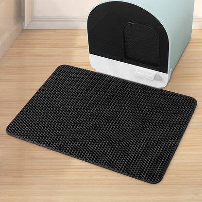 Large Double-Layer EVA Washable Cat Litter Mat – Anti-Leak Splash Pad & Filter Mat for Cats
