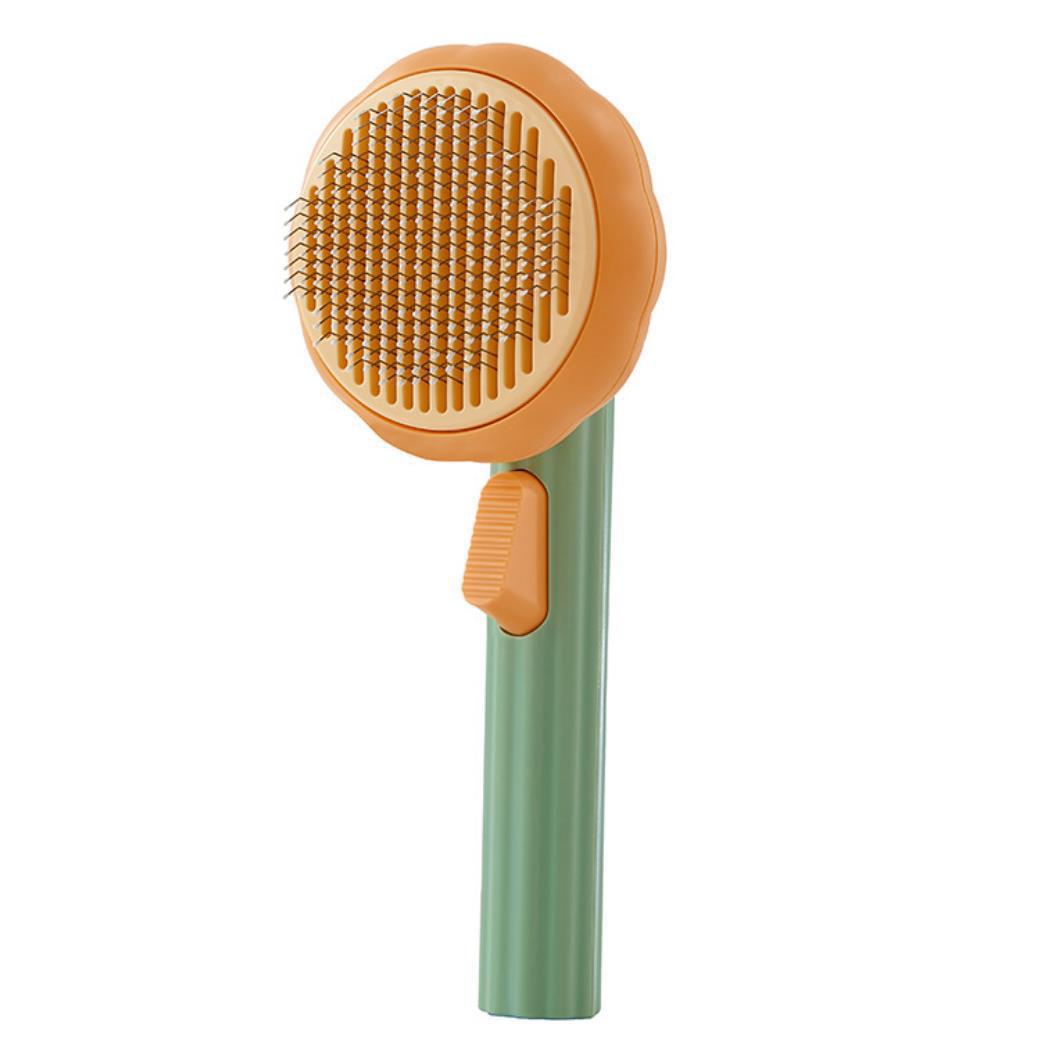 Pumpkin Pet Hair Remover Brush – Gentle Cat & Dog Grooming Comb for Easy Shedding Control
