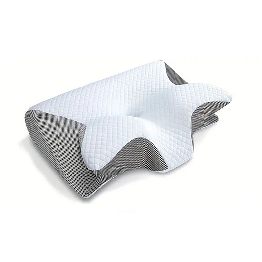 Butterfly Memory Foam Cervical Pillow – Slow-Rebound Neck Support Pillow with Pillowcase for Side and Back Sleepers