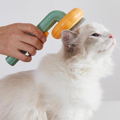 Pumpkin Pet Hair Remover Brush – Gentle Cat & Dog Grooming Comb for Easy Shedding Control