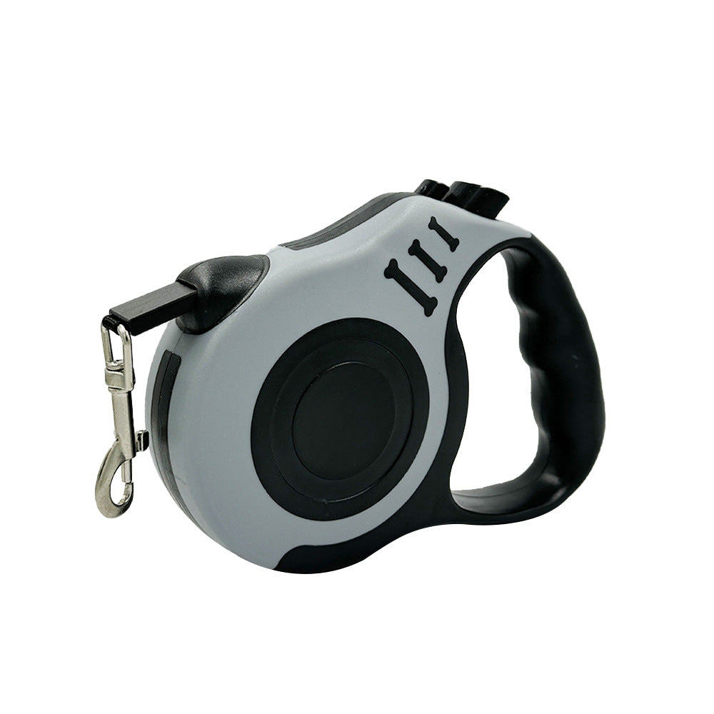 Automatic Retractable Dog Leash – 3M/5M Nylon Pet Walking Leash with Bone-Design Handle (Coffee)
