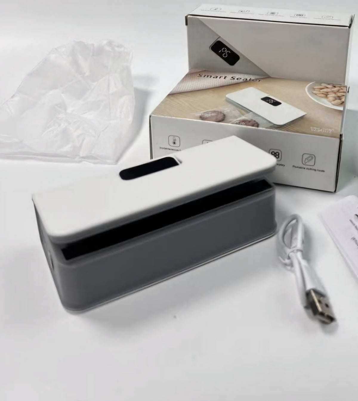 Mini Automatic Heat Sealer – Portable Home Bag Sealer for Snacks, Biscuits & Food Storage