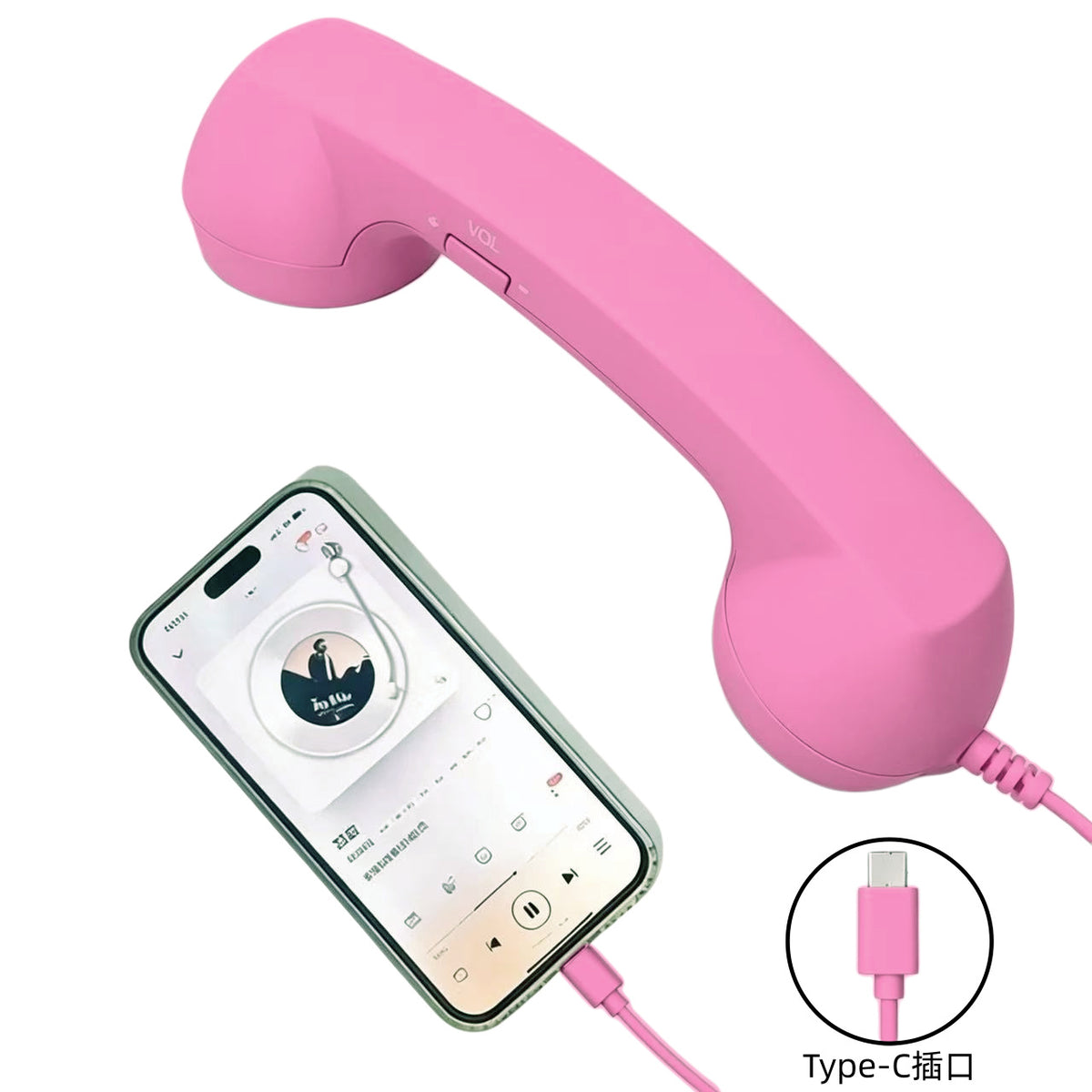 Type-C Retro Telephone Handset