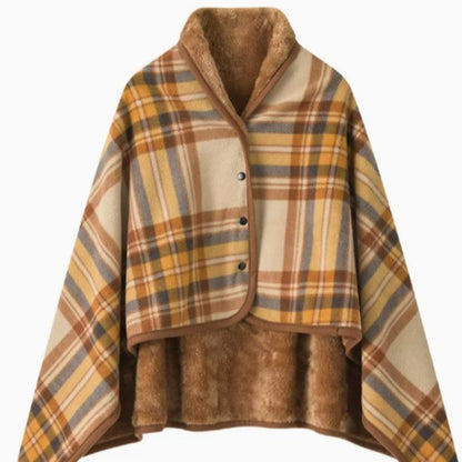 Aisrou Buckled Shawl Blanket  – Soft Thick Cape Blanket for Office, Dormitory, Lunch Breaks and All Seasons