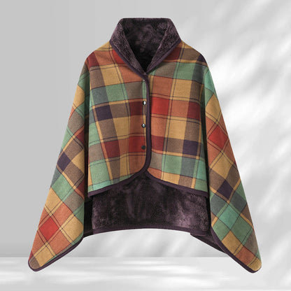 Aisrou Buckled Shawl Blanket  – Soft Thick Cape Blanket for Office, Dormitory, Lunch Breaks and All Seasons