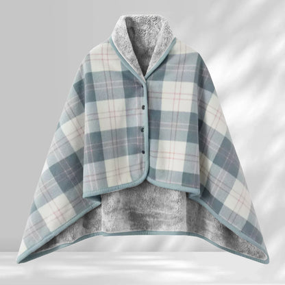 Aisrou Buckled Shawl Blanket  – Soft Thick Cape Blanket for Office, Dormitory, Lunch Breaks and All Seasons
