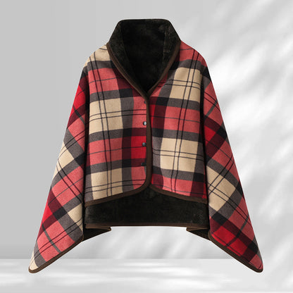 Aisrou Buckled Shawl Blanket  – Soft Thick Cape Blanket for Office, Dormitory, Lunch Breaks and All Seasons
