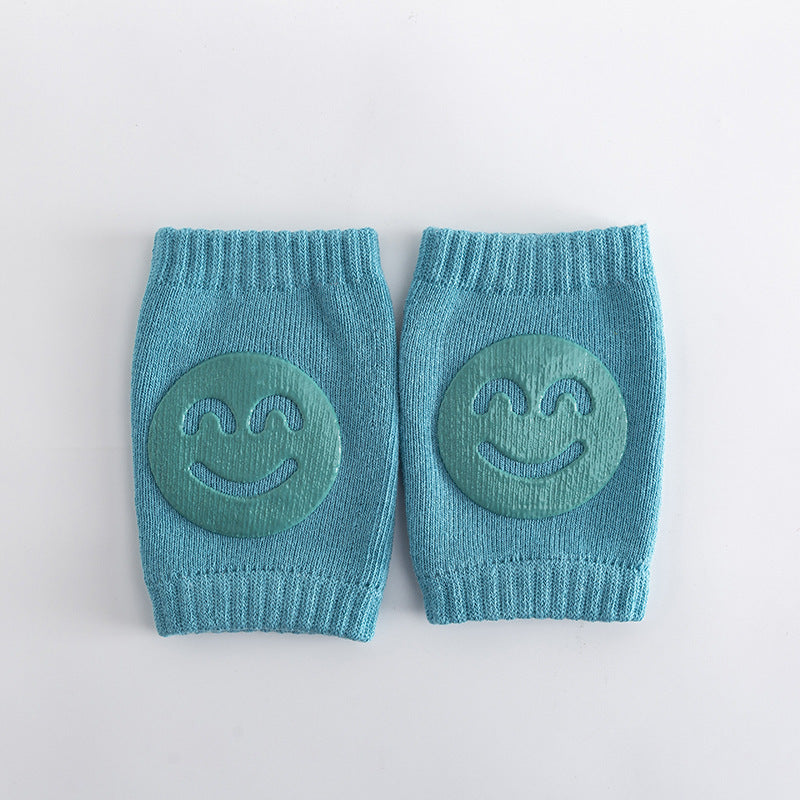 Smiley Face Baby Knee Pads & Elbow Pads – Non-Slip Cotton Crawling Toddler Knee Pads for Summer