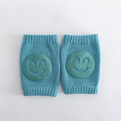 Smiley Face Baby Knee Pads & Elbow Pads – Non-Slip Cotton Crawling Toddler Knee Pads for Summer