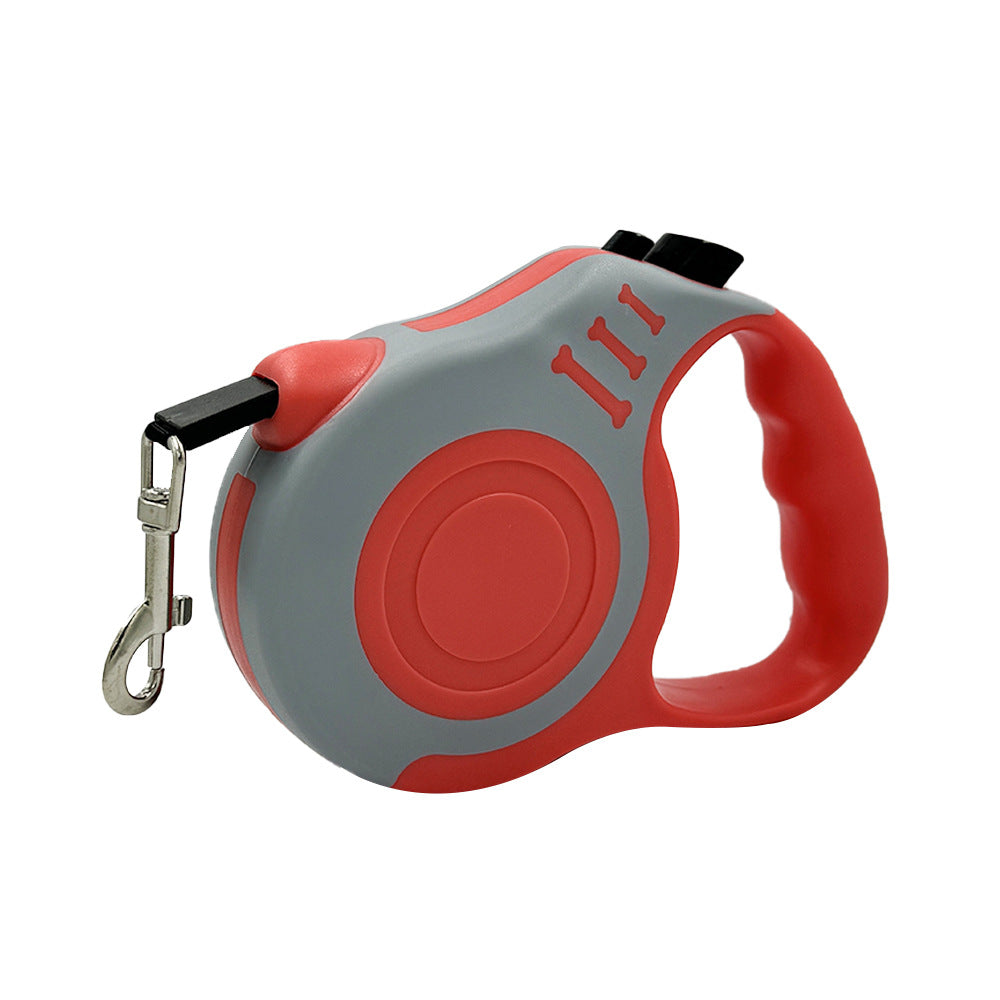 Automatic Retractable Dog Leash – 3M/5M Nylon Pet Walking Leash with Bone-Design Handle (Coffee)