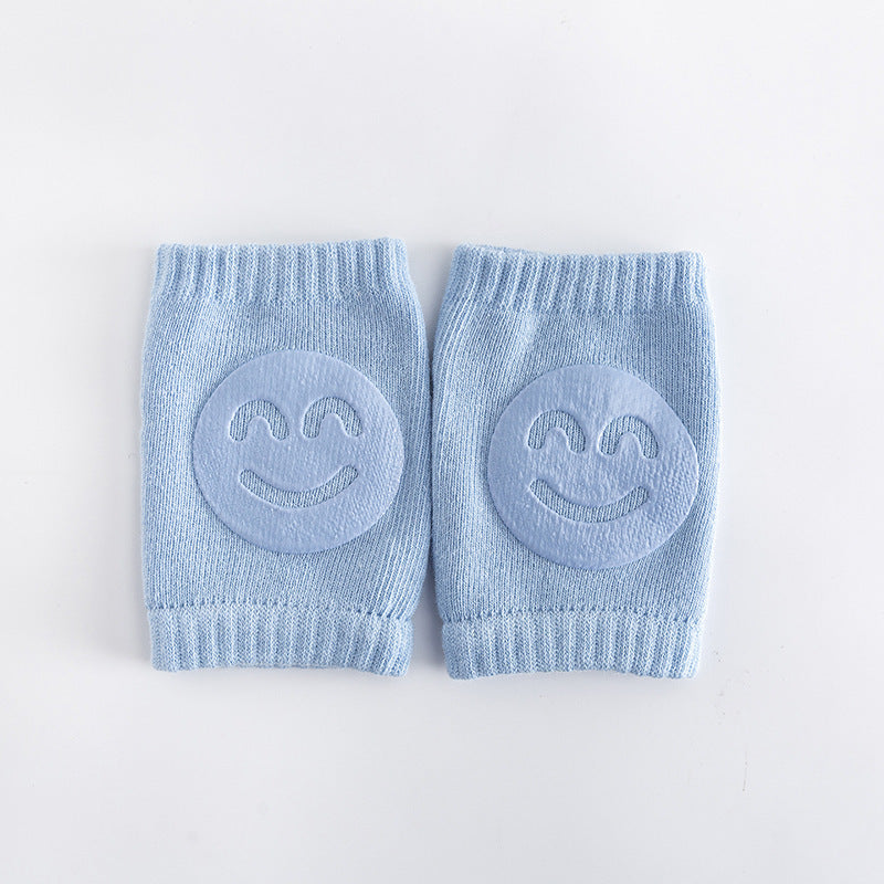 Smiley Face Baby Knee Pads & Elbow Pads – Non-Slip Cotton Crawling Toddler Knee Pads for Summer