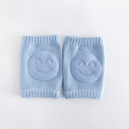 Smiley Face Baby Knee Pads & Elbow Pads – Non-Slip Cotton Crawling Toddler Knee Pads for Summer