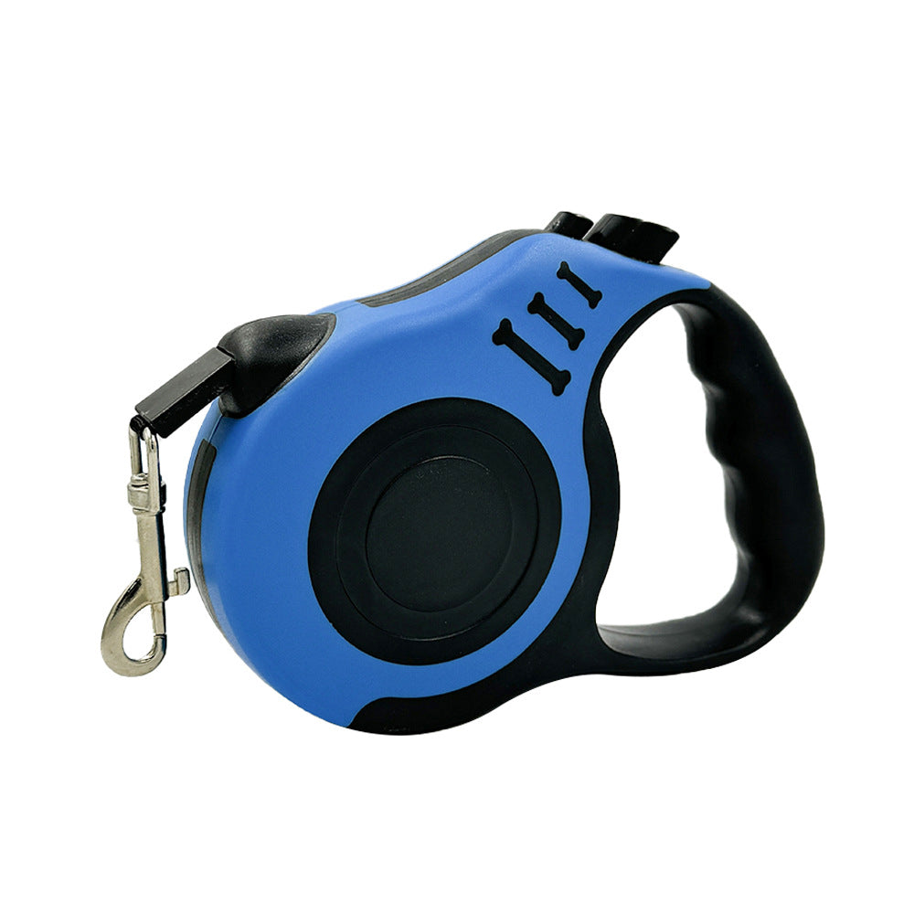 Automatic Retractable Dog Leash – 3M/5M Nylon Pet Walking Leash with Bone-Design Handle (Coffee)