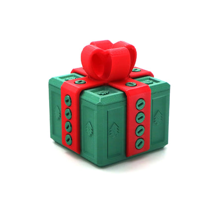 Annoying Gift Box 6 cm – Funny 3D-Printed Christmas Prank Gift and Novelty Toy in Red and Blue