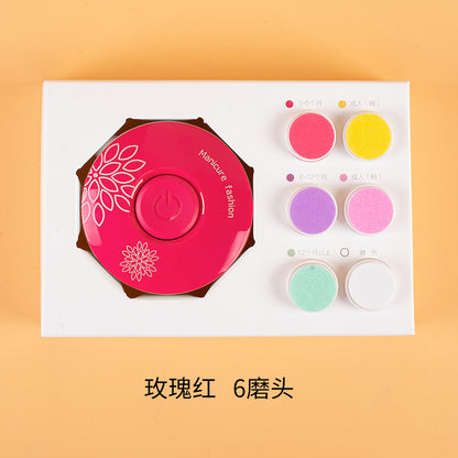 Karina Rose Red Electric Nail Polisher – Adult 3 Grinding Heads | Gentle Baby & Women’s Manicure Tool