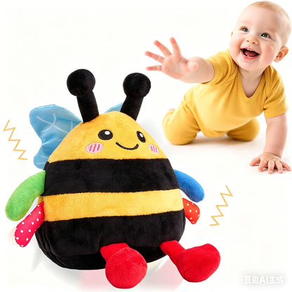 Buzzy Bee Baby Rattle Toy – Soft Plush Vibrating Bee with Music & Buzzing Sounds for Ages 6-12 Months