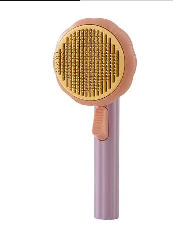 Pumpkin Pet Hair Remover Brush – Gentle Cat & Dog Grooming Comb for Easy Shedding Control