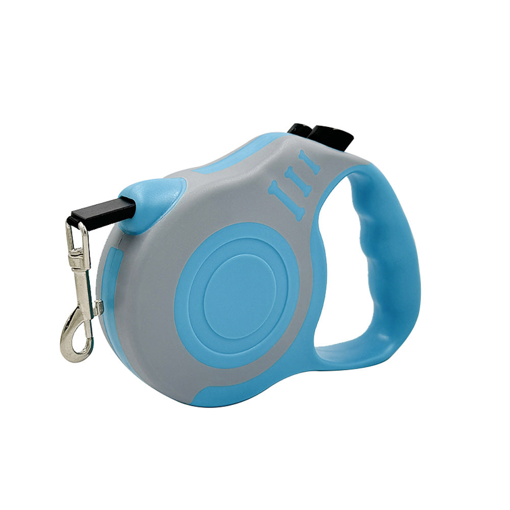 Automatic Retractable Dog Leash – 3M/5M Nylon Pet Walking Leash with Bone-Design Handle (Coffee)