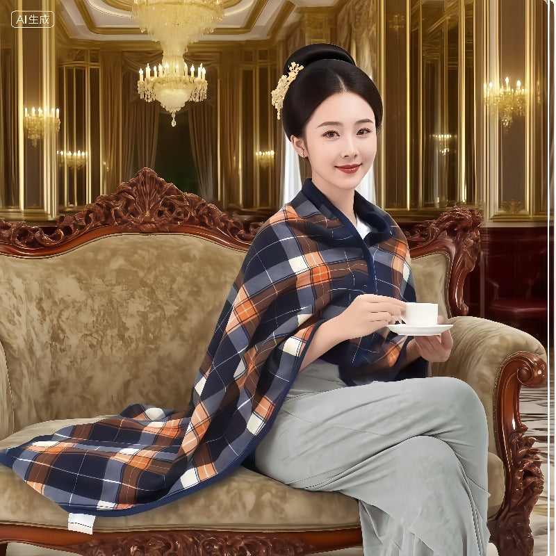 Aisrou Buckled Shawl Blanket  – Soft Thick Cape Blanket for Office, Dormitory, Lunch Breaks and All Seasons