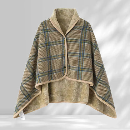 Aisrou Buckled Shawl Blanket  – Soft Thick Cape Blanket for Office, Dormitory, Lunch Breaks and All Seasons