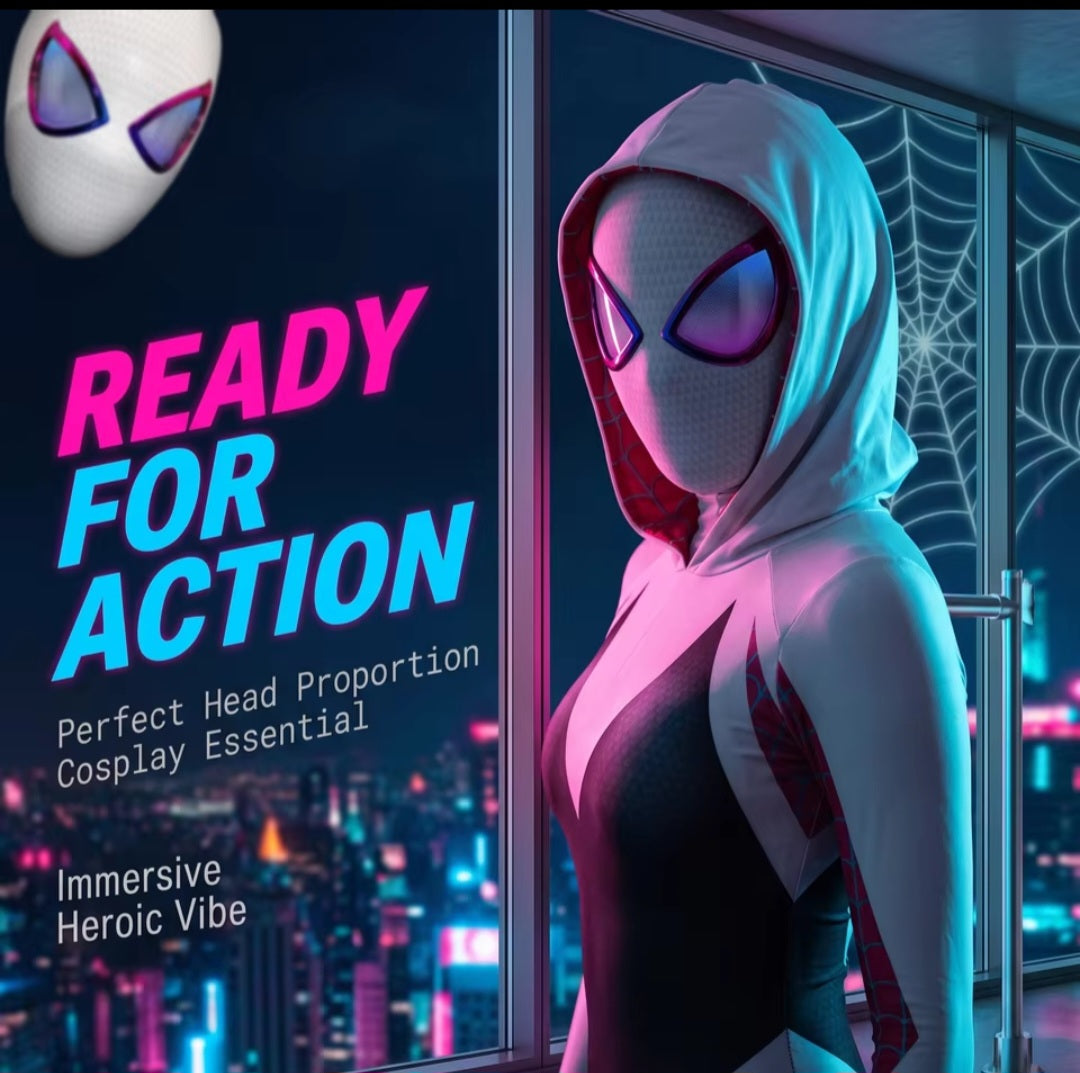 Spider-Man headgear electric blinking luminous mask Miles Halloween cos boy headgear gift toy